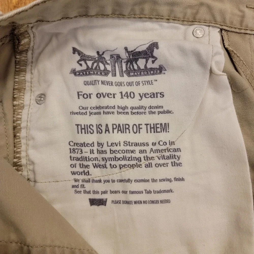 Levi's 514 Straight Fit Beige‎ Khaki Pants Men's Waist 32